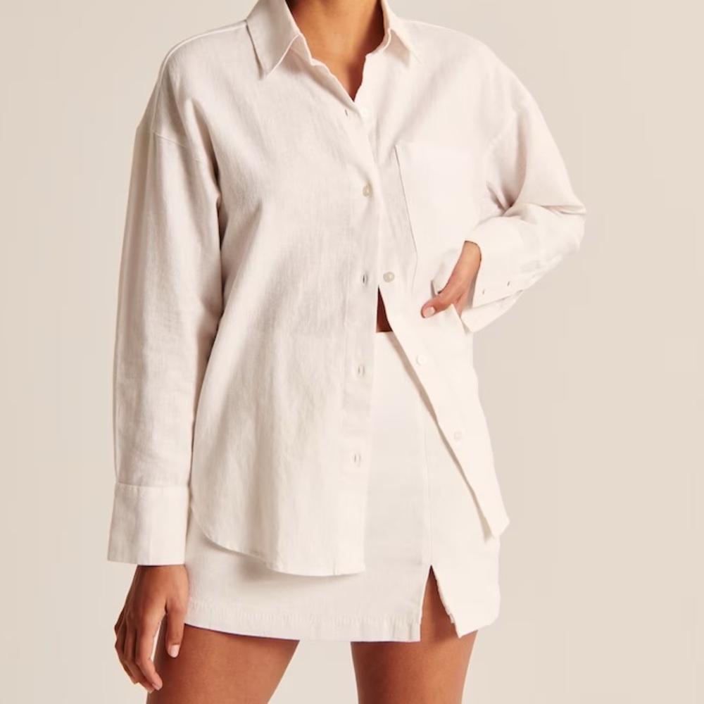 SOLD Oversized Abercrombie linen button up